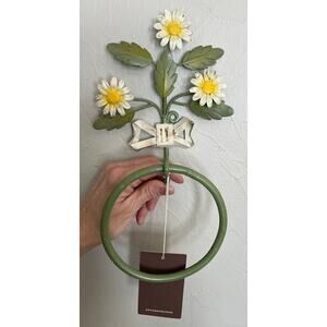 NWT Anthropologie Metal Tole Daisy Towel Ring | RARE